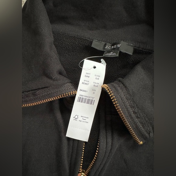 J Crew University Long Terry Half Zip Tunic - Picture 7 of 7